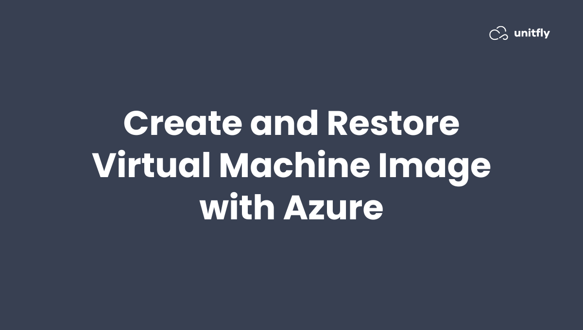 Create and restore virtual machine image feature