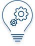 lightbulb with gears icon