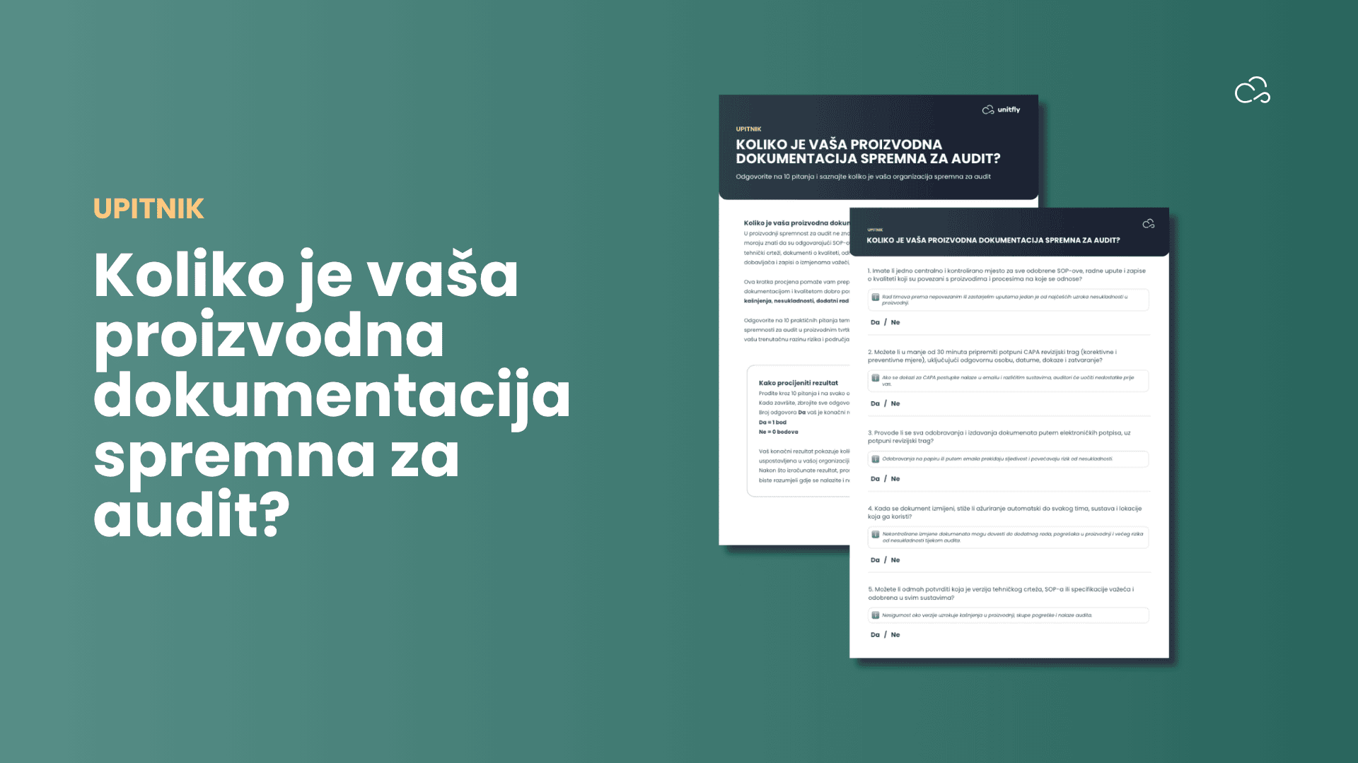 Ispunite upitnik “Koliko je vaša proizvodna dokumentacija spremna za audit”