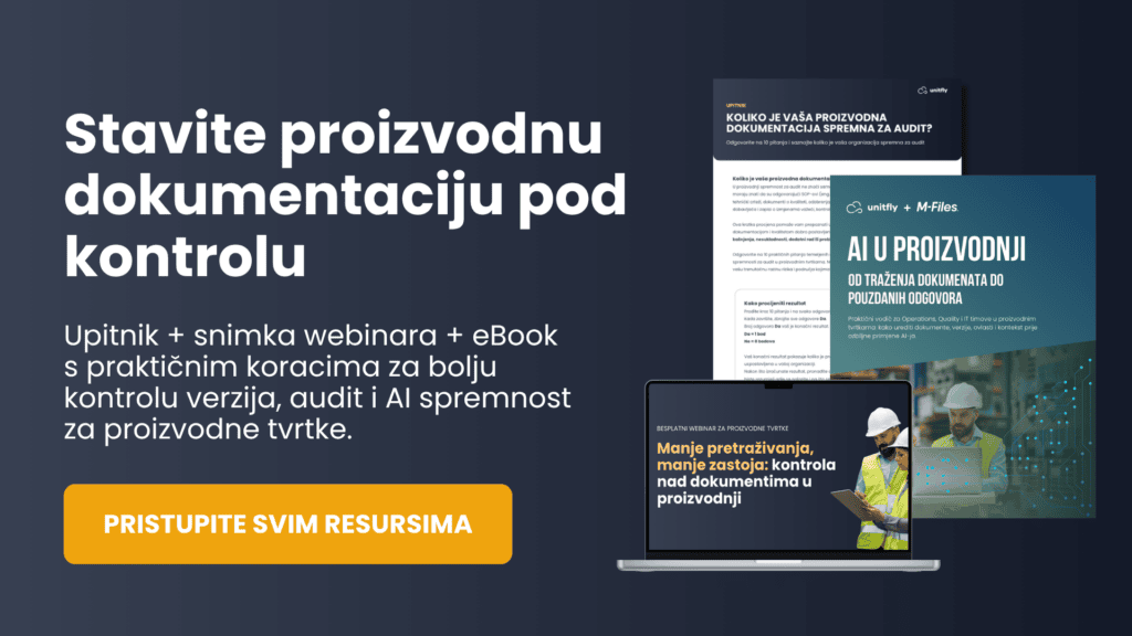 Preuzmite resurse za upravljanje dokumentima u proizvodnji